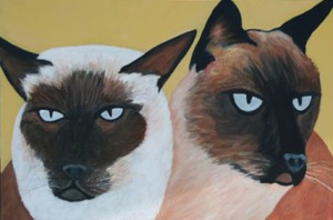 Cats, 2010, mixed media on canvas